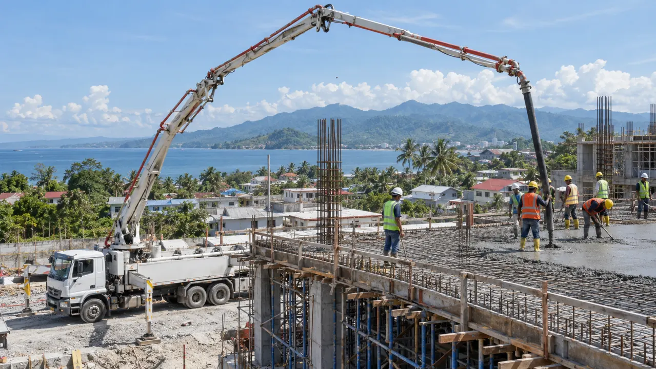 Pompa beton standar proyek Indonesia di Mamuju